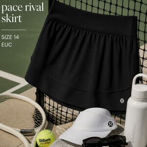 Lululemon Pace Rival Black Skirt Size 14 Tennis Golf